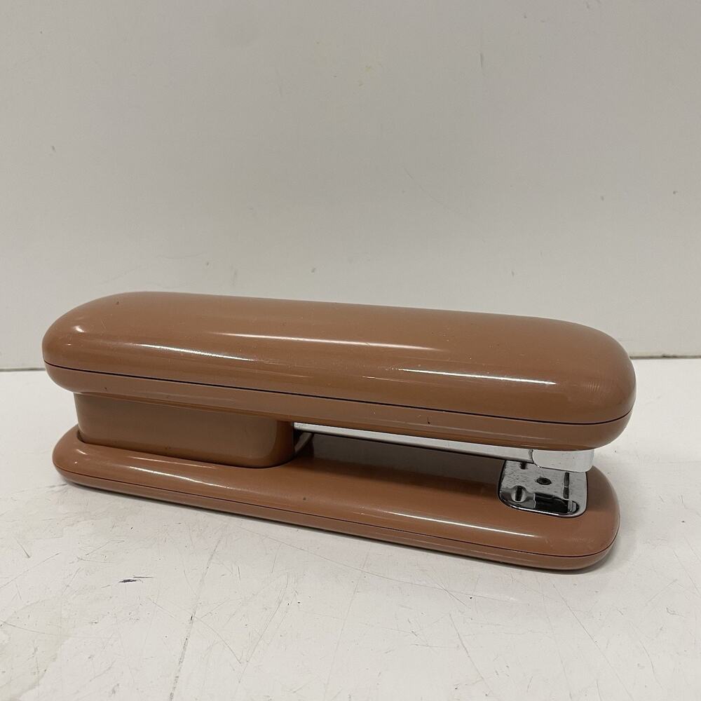 Eldon Vintage Office Stapler In Mauve Pink Coral Mid Century Modern Japan